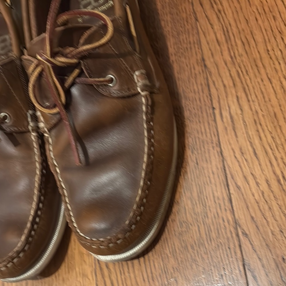 Allen Edmonds Maritime Men's Brown Leather Boat Shoes, size 12 D - Picture 5 of 15